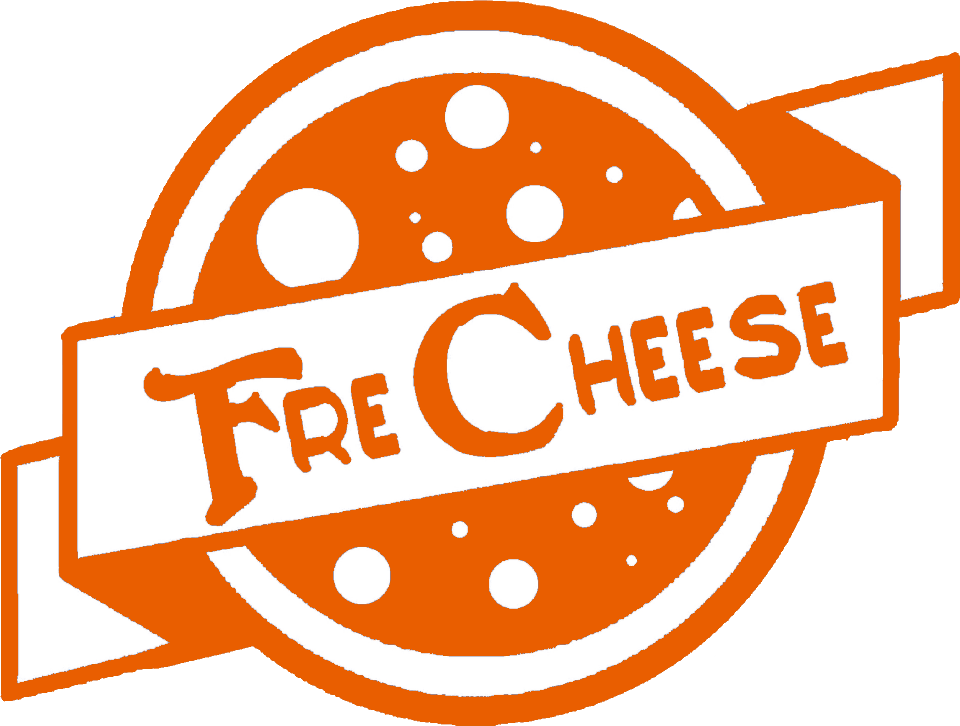 logo frecheese, meule de fromage avec ruban